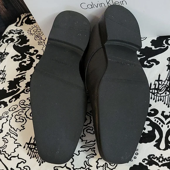 Calvin Klein Men's Black Leather Dress Shoes Size 8.5 (Like New) - Picture 5 of 10
